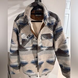 Jachs New York Aztec Sherpa Lined Shirt Jacket